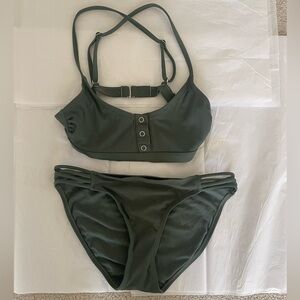 Xhilaration Olive Green Bikini Set